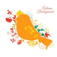 Bird and Autumn Leaves