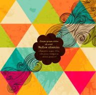 Label on Geometric Background