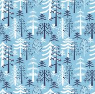 Fir-trees seamless pattern