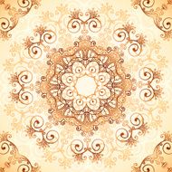 Ornate vintage vector pattern in mehndi style N9