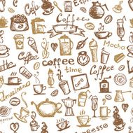 Coffee time seamless background for your design N4