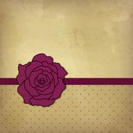 Vintage card with flower