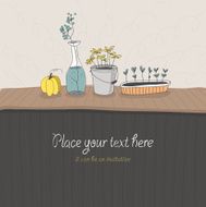 Vector background &quot;Cute garden&quot;