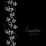 Seamless border with abstract leaves