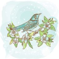 Bird on a branch N3