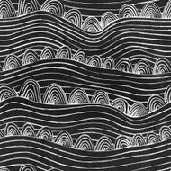 Chalkboard seamless wave hand-drawn pattern N2