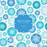 Round Snowflakes Frame Seamless Pattern Background
