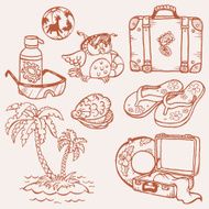 Doodled Beach Elements