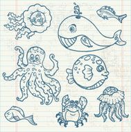 Doodled Under The Sea Set