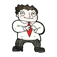 cartoon excited businessman N12