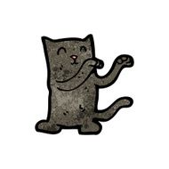 cute cartoon black cat N7