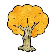cartoon tree in fall N23