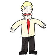 cartoon stressed businessman N11