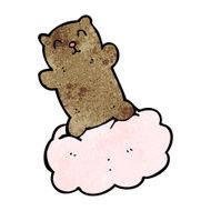 cartoon bear on cloud N12
