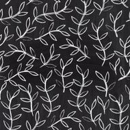 Chalkboard seamless leaf pattern