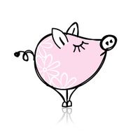 Cute piggy for your design N8