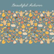 Autumn background Doodle style N7