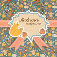 Autumn background Doodle style N8
