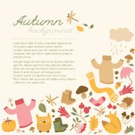 Autumn background Doodle style N9