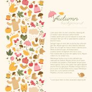 Autumn background Doodle style N10
