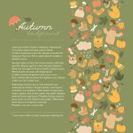 Autumn background Doodle style N11