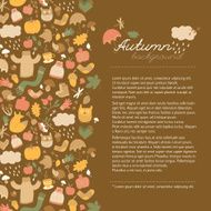 Autumn background Doodle style N12