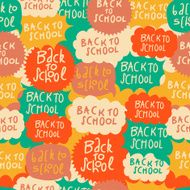 Seamless school pattern with speech bubbles