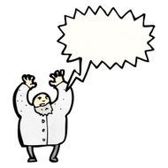 cartoon shouting mad scientist N3