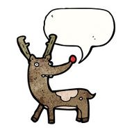 cartoon reindeer with speech bubble N27