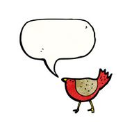 cartoon christmas robin N86