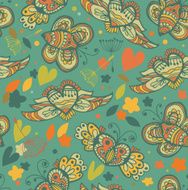 Decorative floral seamless background