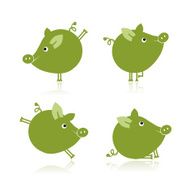 Cute piggy for your design N9
