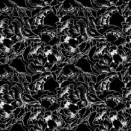 Floral seamless texture endless pattern with flowers Dark background