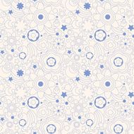 seamless geometrical pattern with stars and flowers N2