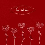 Banner with hearts and place for your text N2