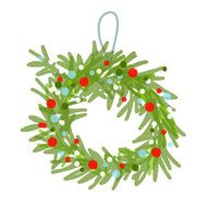 Christmas wreath sketch for your design