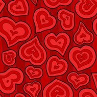 Seamless Cartoon Heart Background