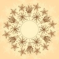 Banner with flowers and place for your text N15