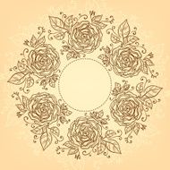 Banner with flowers and place for your text N16