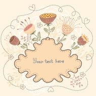 Cute banner with flowers N7