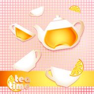 Abstract tea time card