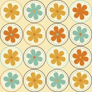 flower in a circle seamless pattern