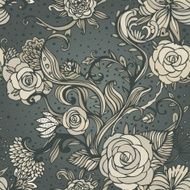 Vintage seamless floral background