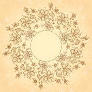 Banner with flowers and place for your text N18