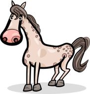 horse farm animal cartoon illustration