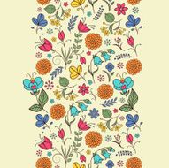 seamless pattern with abstract flowers Floral background