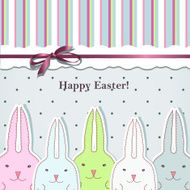 Easter card with cute bunnies