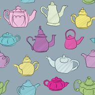 Teapot Seamless Background