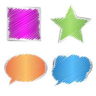 Scribbled collection of shape