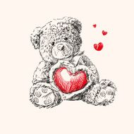 Teddy Bear With Heart N8